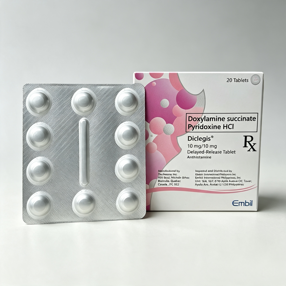 DICLEGIS (Doxylamine succinate 10 mg, pyridoxine HCI 10 mg)