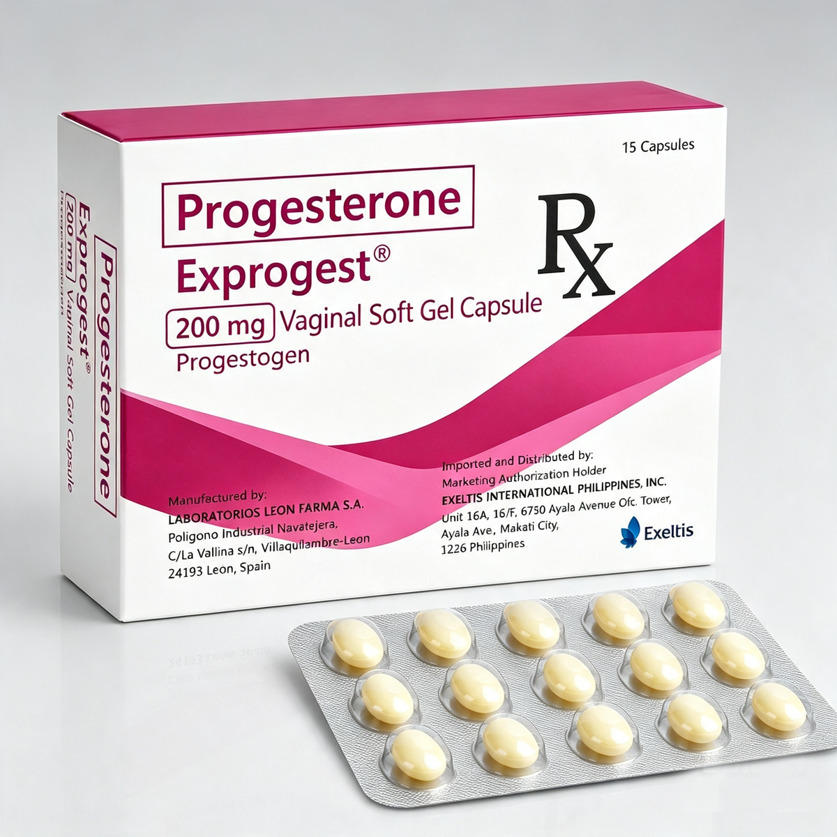 Exprogest 200mg 15's